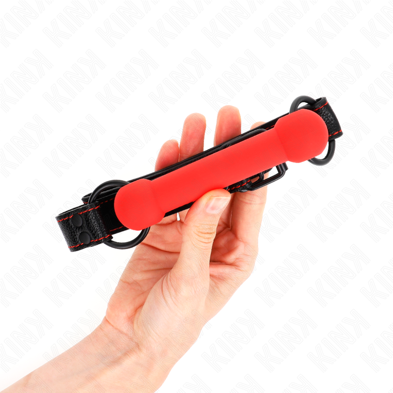 Kinkbone Gag With Leatherette Strap Red Adjustable 41-57 Cm | Niks.fi verkkokauppa