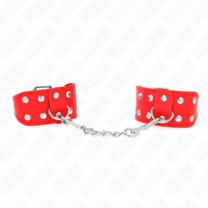 Kinkwristbands With Double Line Of Adjustable Studs Red | Niks.fi verkkokauppa