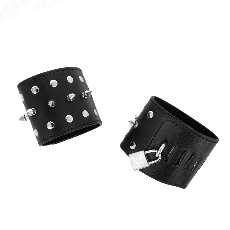 Kinkpunk Wrist Restraints With Spikes 25 X 6 Cm | Niks.fi verkkokauppa