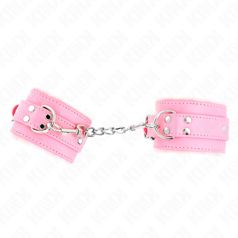 Kinkfur Lined Wrist Restraints Pink With Pink Belt Adjustable 17-29 Cm X 6 Cm | Niks.fi verkkokauppa