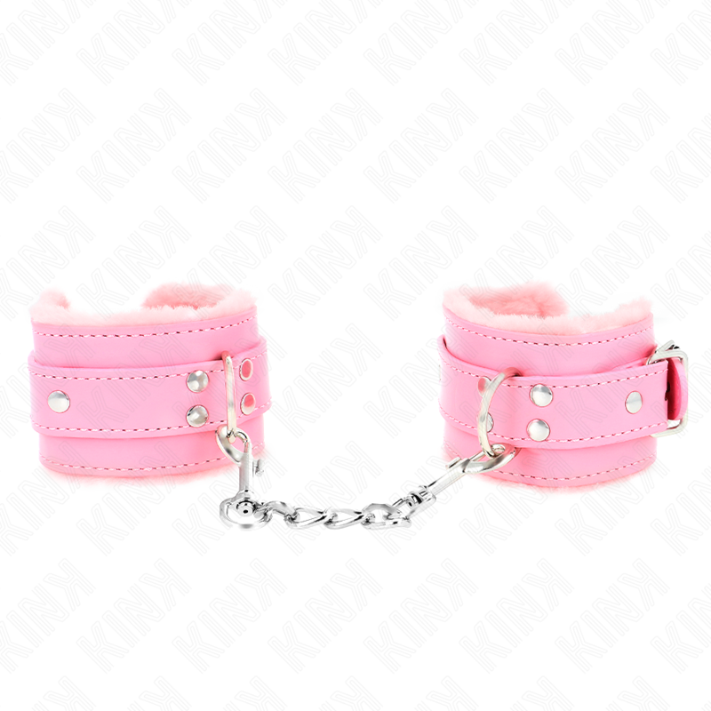 Kinkfur Lined Wrist Restraints Pink With Pink Belt Adjustable 17-29 Cm X 6 Cm | Niks.fi verkkokauppa