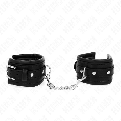 Kinkrhinestone Buckle Wrist Restraints Black Adjustable 25-32 Cm X 5.5 Cm | Niks.fi verkkokauppa
