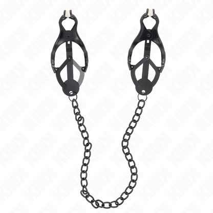 Kinkjapanese Clover Nipple Clamps With Chain Black 30 Cm | Niks.fi verkkokauppa