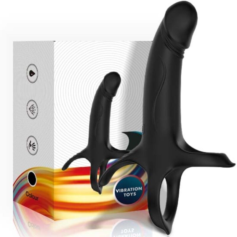 Armony dildo penisrenkaalla ja värinällä - musta