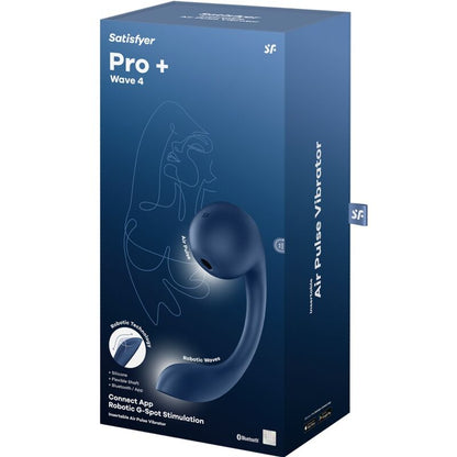 Satisfyerpro+ Wave 4 G-Spot & Air Pulse Stimulator Free App Dark Blue | Niks.fi verkkokauppa