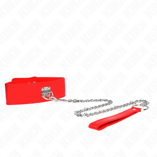 Kinknecklace With Belt 65 Cm With Wide Red Strap Adjustable 33.5-41 Cm X 5 Cm | Niks.fi verkkokauppa