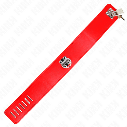 Kinknecklace With Belt 65 Cm With Wide Red Strap Adjustable 33.5-41 Cm X 5 Cm | Niks.fi verkkokauppa