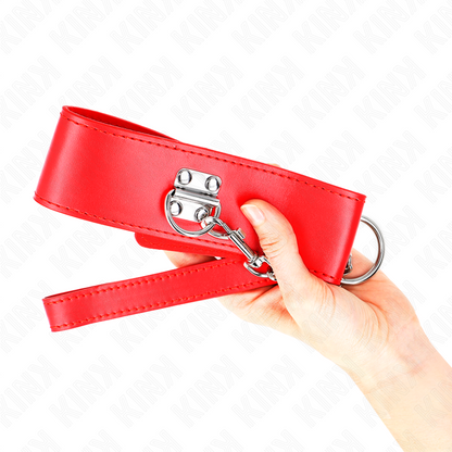Kinknecklace With Belt 65 Cm With Wide Red Strap Adjustable 33.5-41 Cm X 5 Cm | Niks.fi verkkokauppa