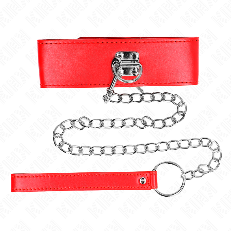 Kinknecklace With Belt 65 Cm With Wide Red Strap Adjustable 33.5-41 Cm X 5 Cm | Niks.fi verkkokauppa