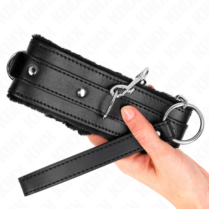 Kinkcollar With Leash 65 Cm With Restrictions Black 36-42 Cm X 5.5 Cm | Niks.fi verkkokauppa
