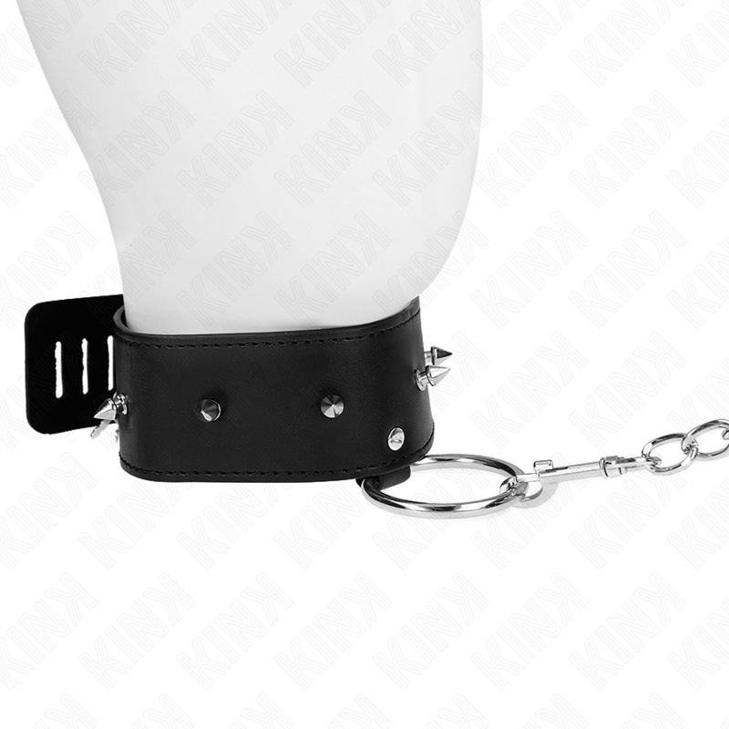 Kinknecklace 65 Cm With Leash With Silver Studs Model 2 Adjustable 36-43 Cm X 5 Cm | Niks.fi verkkokauppa