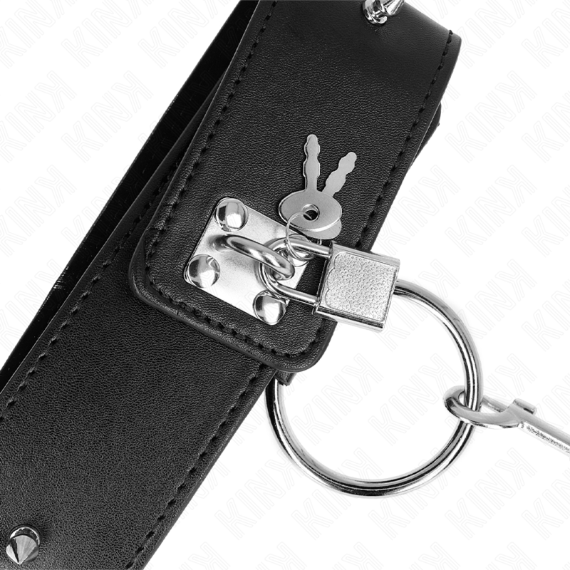 Kinknecklace 65 Cm With Leash With Silver Studs Model 2 Adjustable 36-43 Cm X 5 Cm | Niks.fi verkkokauppa