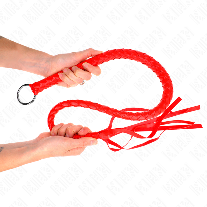Kinksnake Whip With Red Hand Ring 65 Cm | Niks.fi verkkokauppa
