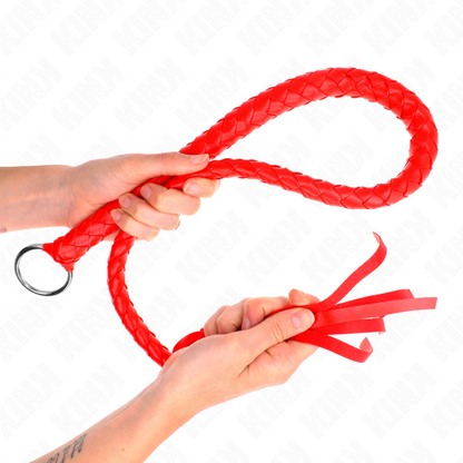 Kinksnake Whip With Red Hand Ring 65 Cm | Niks.fi verkkokauppa