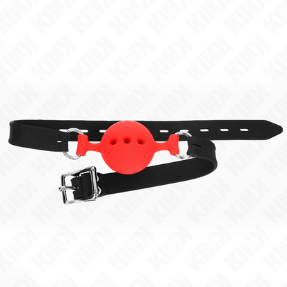 Kinkfull Silicone Gag 55 X 2 Cm With 4.5 Cm Ball Size M Red Adjustable 35-51 Cm | Niks.fi verkkokauppa