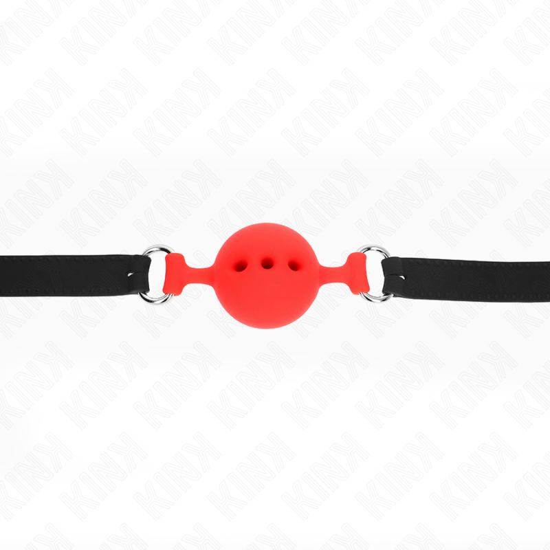Kinkfull Silicone Gag 55 X 2 Cm With 4.5 Cm Ball Size M Red Adjustable 35-51 Cm | Niks.fi verkkokauppa