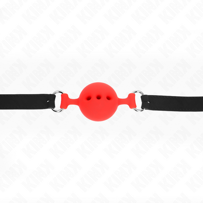 Kinkfull Silicone Gag 55 X 2 Cm With 4.5 Cm Ball Size M Red Adjustable 35-51 Cm | Niks.fi verkkokauppa