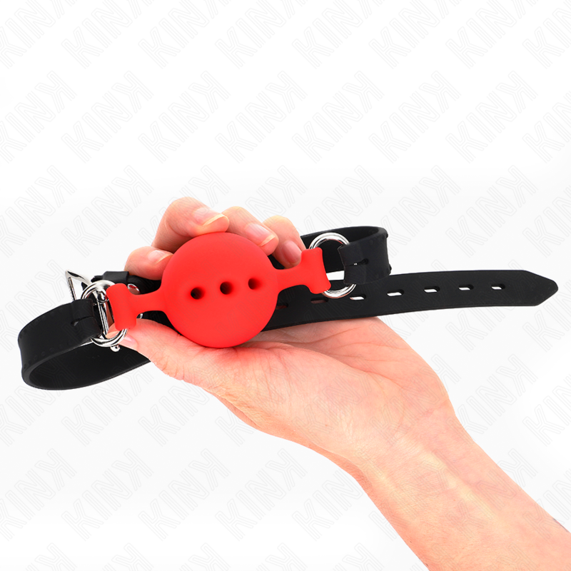 Kinkfull Silicone Gag 55 X 2 Cm With 4.5 Cm Ball Size M Red Adjustable 35-51 Cm | Niks.fi verkkokauppa