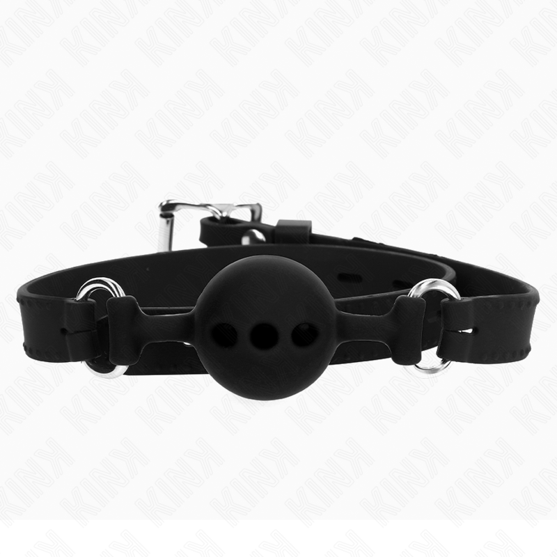 Kinkfull Silicone Gag 55 X 2 Cm With 4 Cm Ball Size S Black Adjustable 35-51 Cm | Niks.fi verkkokauppa