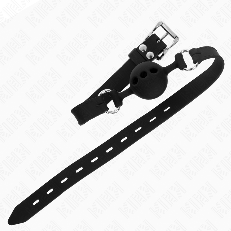 Kinkfull Silicone Gag 55 X 2 Cm With 4 Cm Ball Size S Black Adjustable 35-51 Cm | Niks.fi verkkokauppa