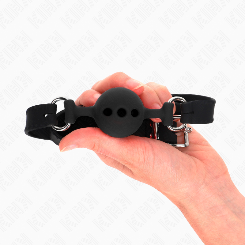 Kinkfull Silicone Gag 55 X 2 Cm With 4 Cm Ball Size S Black Adjustable 35-51 Cm | Niks.fi verkkokauppa