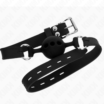 Kinkfull Silicone Gag 55 X 2 Cm With 4 Cm Ball Size S Black Adjustable 35-51 Cm | Niks.fi verkkokauppa