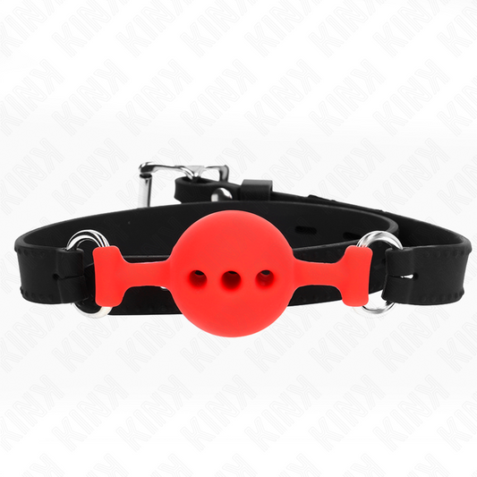 Kinkfull Silicone Gag 55 X 2 Cm With 4 Cm Ball Size S Red Adjustable 35-51 Cm | Niks.fi verkkokauppa