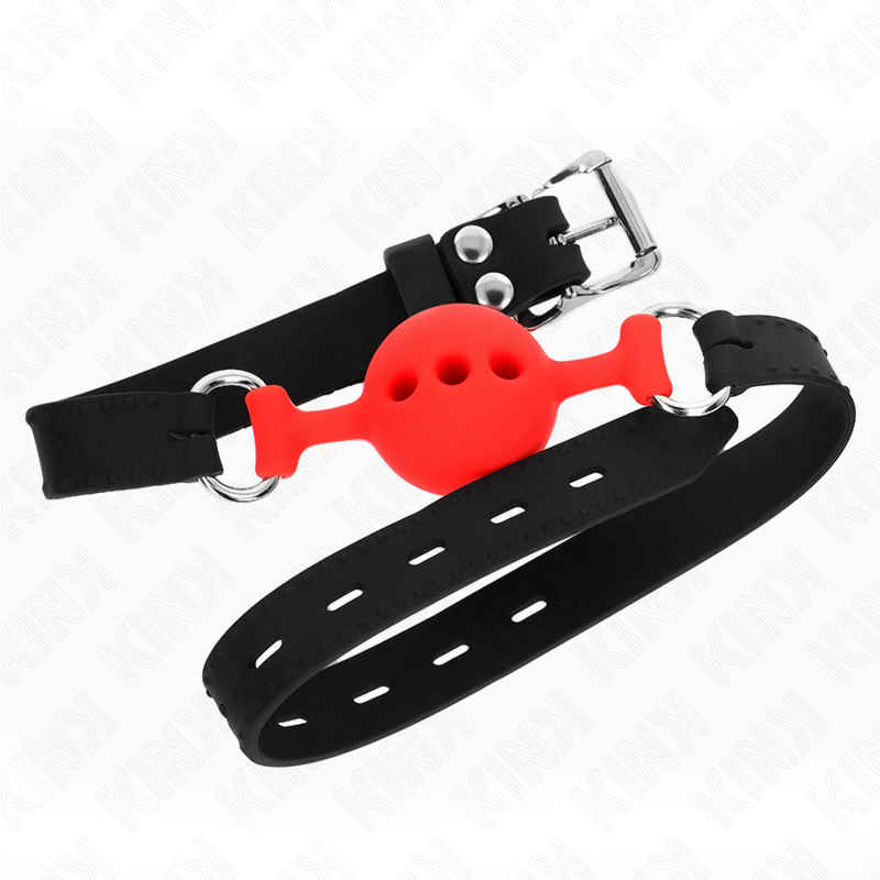 Kinkfull Silicone Gag 55 X 2 Cm With 4 Cm Ball Size S Red Adjustable 35-51 Cm | Niks.fi verkkokauppa