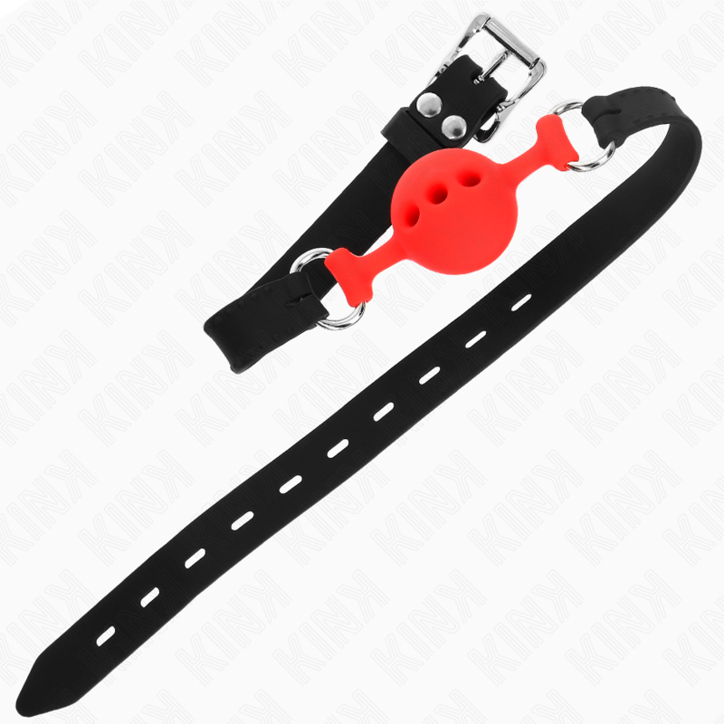 Kinkfull Silicone Gag 55 X 2 Cm With 4 Cm Ball Size S Red Adjustable 35-51 Cm | Niks.fi verkkokauppa