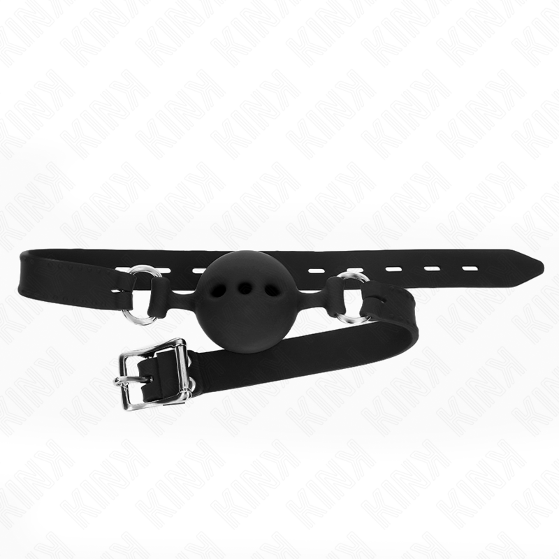 Kinkfull Silicone Gag 55 X 2 Cm With 5 Cm Ball Size L Black Adjustable 35-51 Cm | Niks.fi verkkokauppa