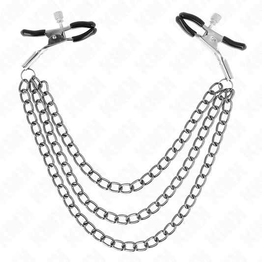 Kinknipple Clamps With 3 Chains Black 20/23/28 Cm | Niks.fi verkkokauppa