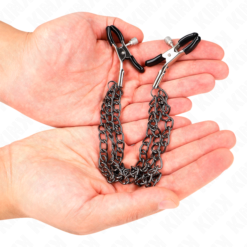 Kinknipple Clamps With 3 Chains Black 20/23/28 Cm | Niks.fi verkkokauppa