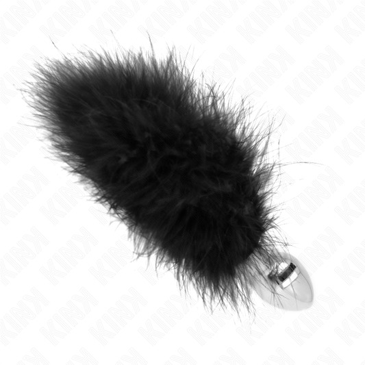 Kinkstainless Steel Anal Plug 11 X 7 Cm With Feather 11 Cm | Niks.fi verkkokauppa