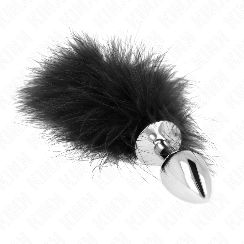 Kinkstainless Steel Anal Plug 11 X 7 Cm With Feather 11 Cm | Niks.fi verkkokauppa