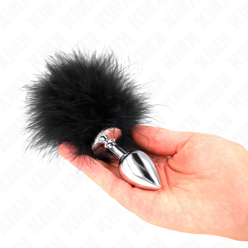 Kinkstainless Steel Anal Plug 11 X 7 Cm With Feather 11 Cm | Niks.fi verkkokauppa