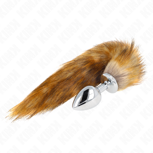 Kinkanal Plug Size L 10 X 4 Cm With Synthetic Tail 40 Cm Brown | Niks.fi verkkokauppa