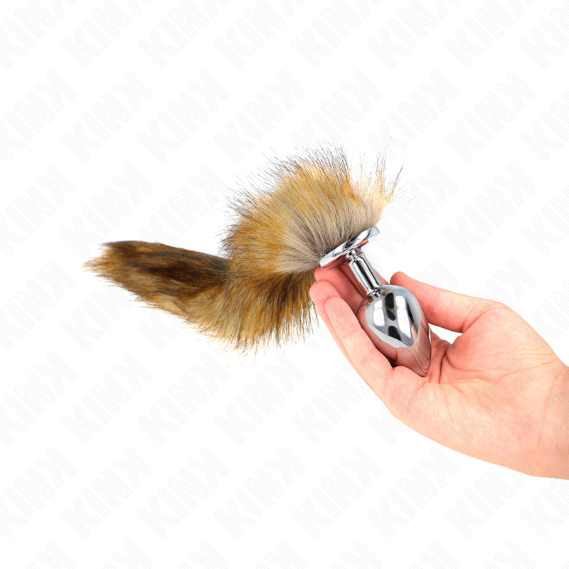 Kinkanal Plug Size L 10 X 4 Cm With Synthetic Tail 40 Cm Brown | Niks.fi verkkokauppa