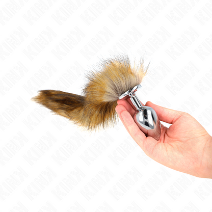 Kinkanal Plug Size L 10 X 4 Cm With Synthetic Tail 40 Cm Brown | Niks.fi verkkokauppa