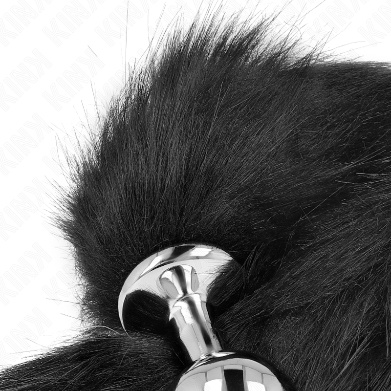 Kinkanal Plug Size M 8 X 3.5 Cm With Synthetic Tail 40 Cm Black | Niks.fi verkkokauppa