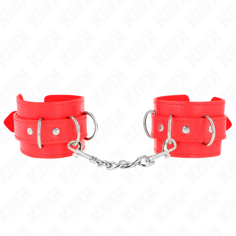 Kink3 D-Ring Wrist Restraints Adjustable Red 17.5-25 Cm X 6 Cm | Niks.fi verkkokauppa