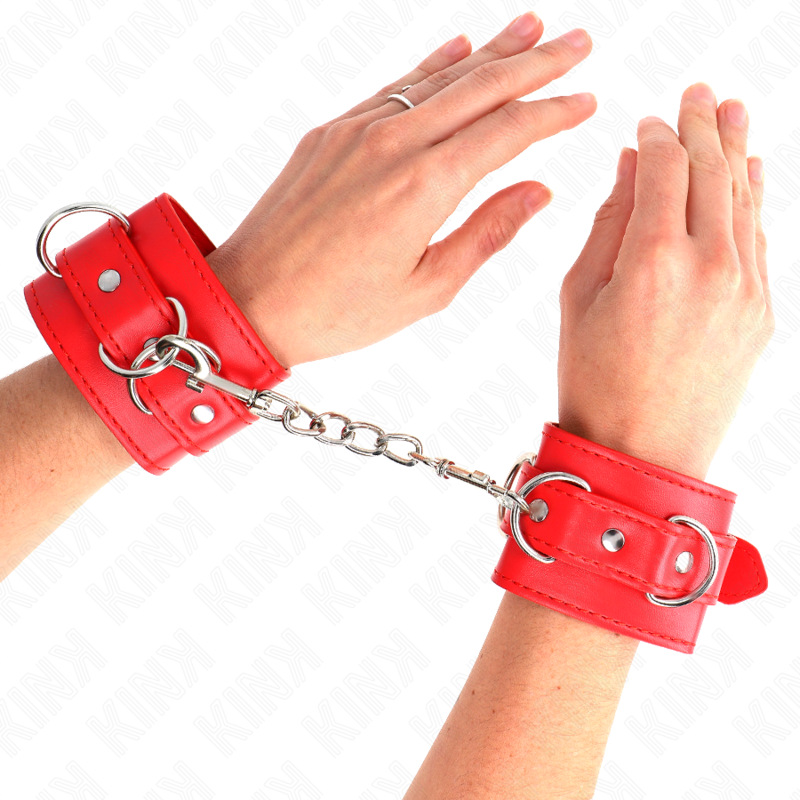 Kink3 D-Ring Wrist Restraints Adjustable Red 17.5-25 Cm X 6 Cm | Niks.fi verkkokauppa