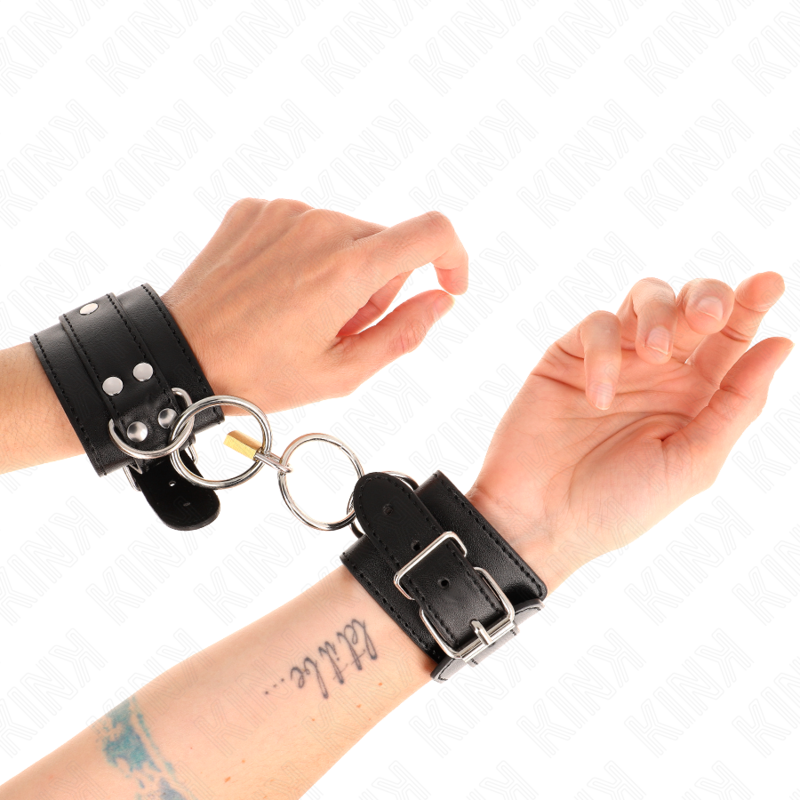 Kinko-Ring Locked Wrist Restraints Black Adjustable 20-28 Cm X 5.5 Cm | Niks.fi verkkokauppa