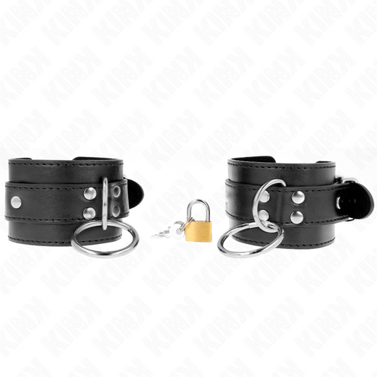 Kinko-Ring Locked Wrist Restraints Black Adjustable 20-28 Cm X 5.5 Cm | Niks.fi verkkokauppa