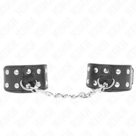 Kinkwristbands With Double Line Of Adjustable Studs Black | Niks.fi verkkokauppa