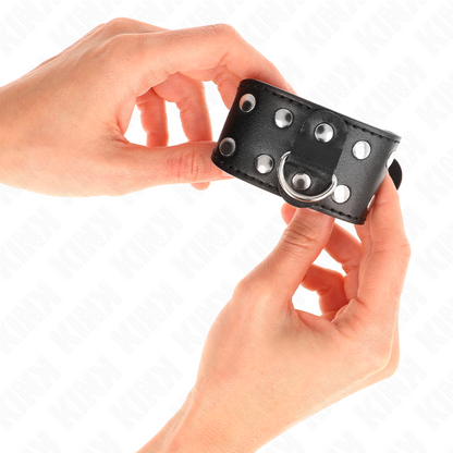 Kinkwristbands With Double Line Of Adjustable Studs Black | Niks.fi verkkokauppa