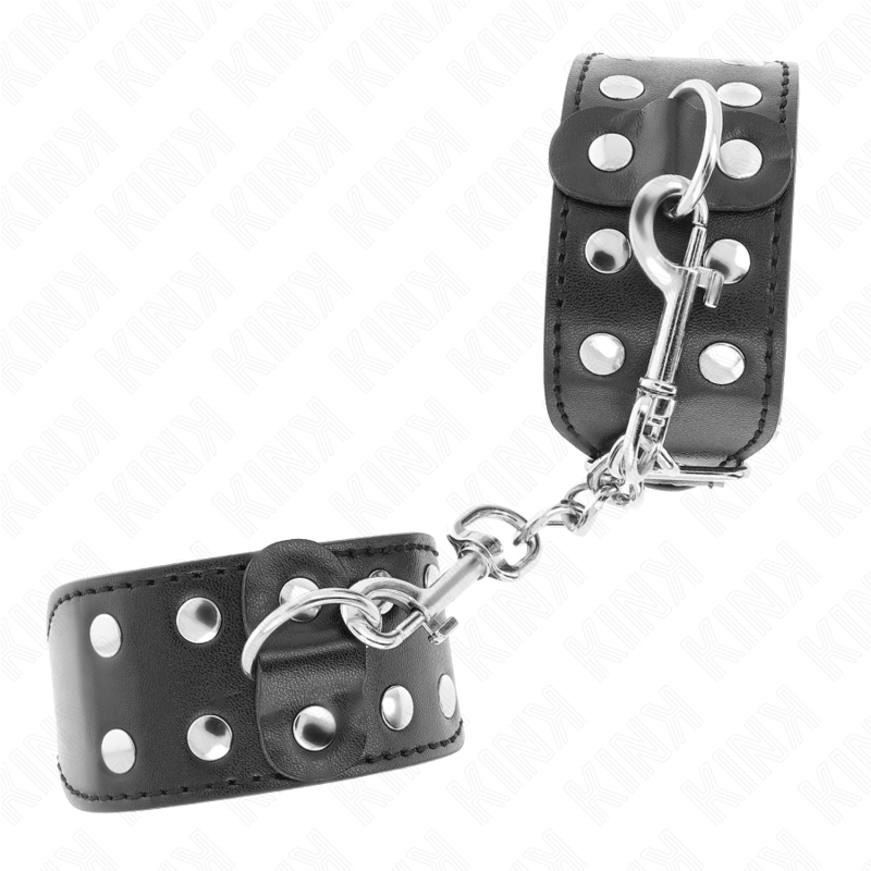 Kinkwristbands With Double Line Of Adjustable Studs Black | Niks.fi verkkokauppa