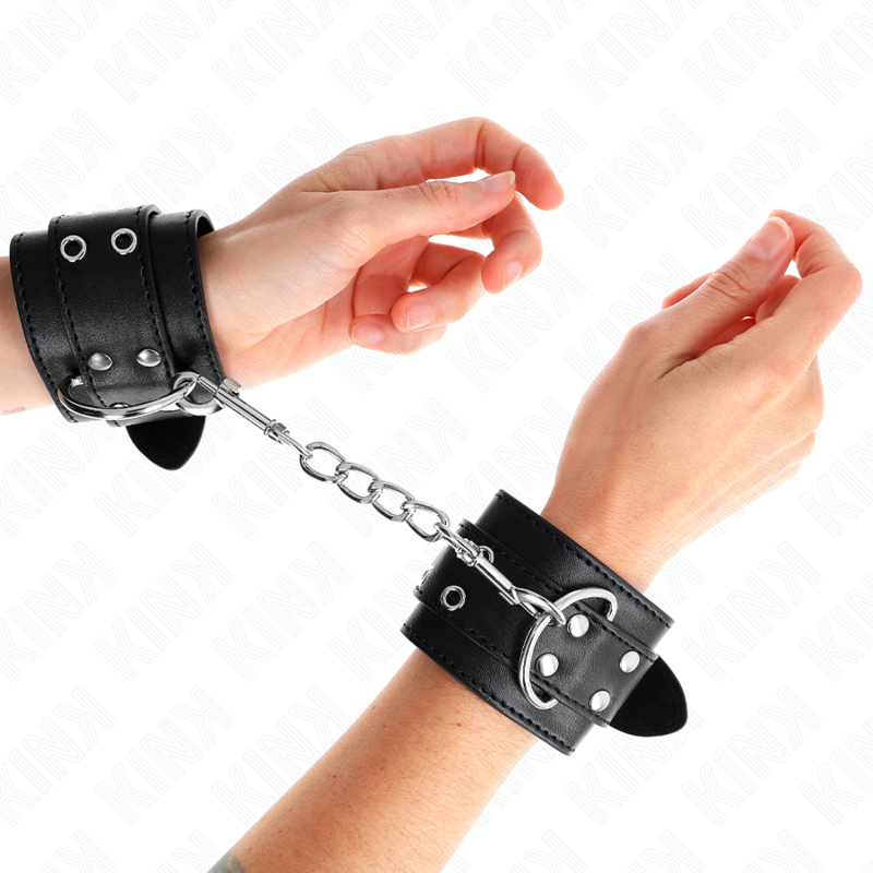 Kinkdouble Buckle Wrist Restraints Black Adjustable 19-26 Cm | Niks.fi verkkokauppa