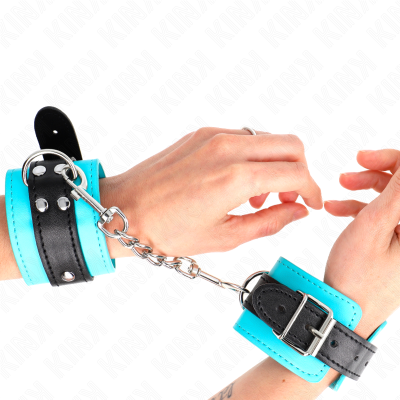 Kinkhook Wrist Restraints Blue Fur Lined Adjustable 20-28 Cm X 5.5 Cm | Niks.fi verkkokauppa