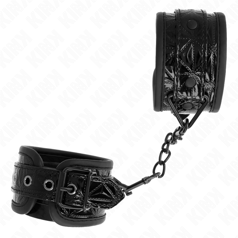 Kinkdiamond Pattern Wrist Restraints Black Adjustable 17-26 Cm X 5.5 Cm | Niks.fi verkkokauppa