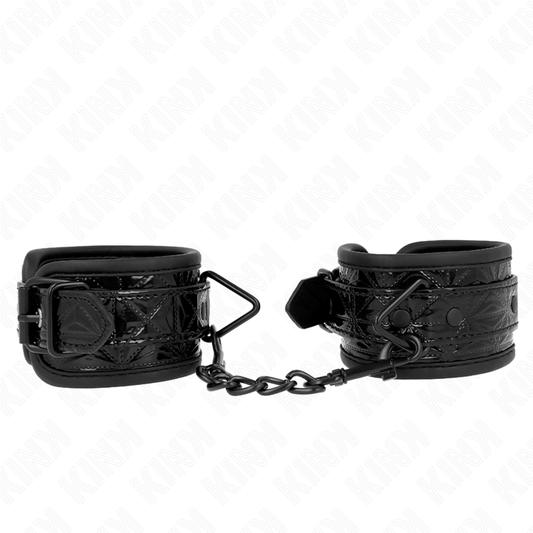 Kinkdiamond Pattern Wrist Restraints Black Adjustable 17-26 Cm X 5.5 Cm | Niks.fi verkkokauppa